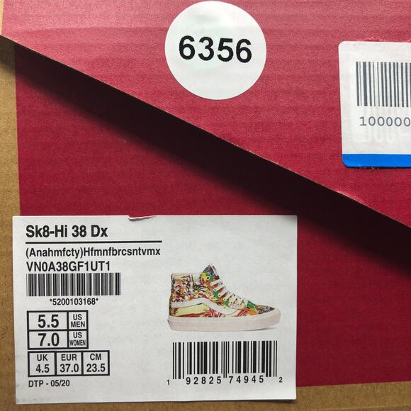 Vans Womens Off the Wall Sk8-Hi 38 Dx Anahmfcty Muli colour Lace up shoes 7 M - Picture 8 of 9